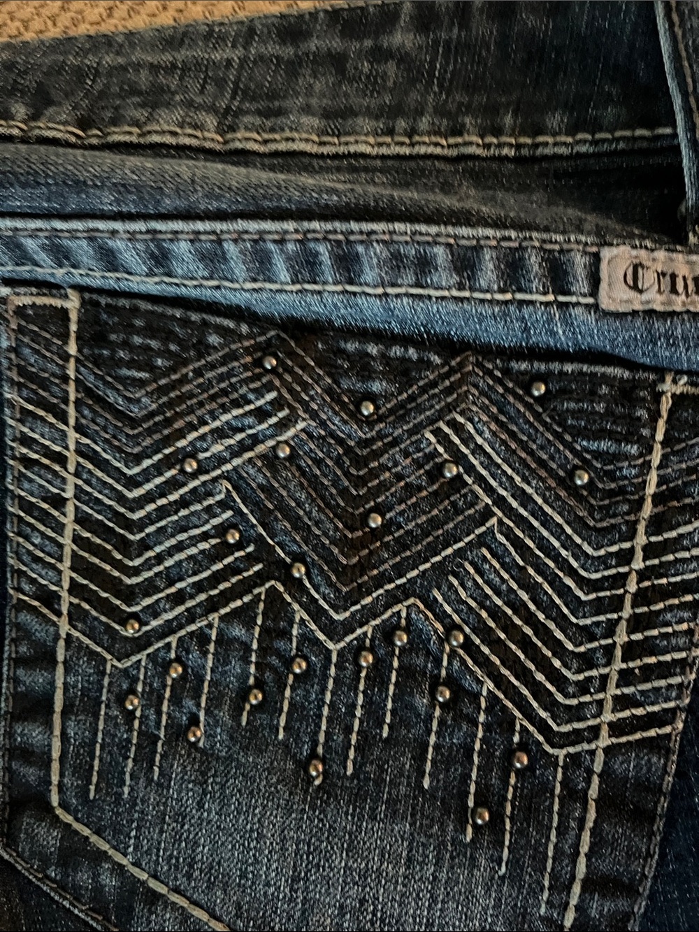 Cruel Women’s Dark Blue Boot Cut Jeans with Embroidered Back Pockets - Picture 6 of 6